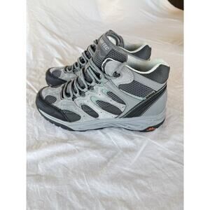 Hi-Tec Bandera Mid Waterproof Hiking Ankle Boots Gray Teal Black Womens 9.5M EUC